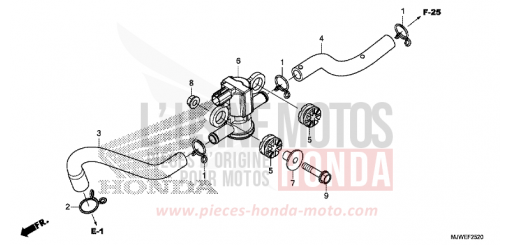 ELECTROVANNE INJECTION D'AIR CBR500RAH de 2017